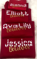 PERSONALISED CANDY CANE CHRISTMAS JUMPER