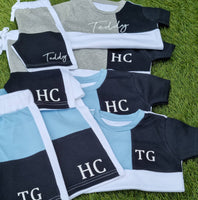 BOYS PERSONALISED PANEL T-SHIRT SET