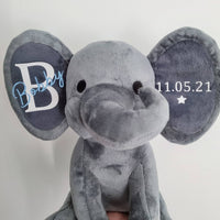 PERSONALISED ELEPHANT SOFT TOY (27CM)