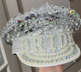 BRIDE EMBELLISHED MILITARY HAT