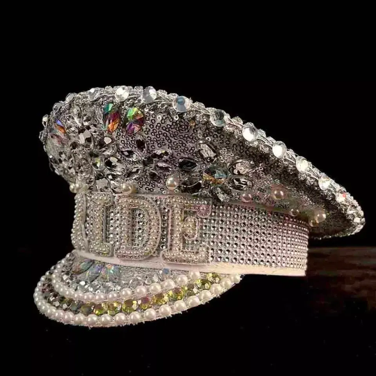 BRIDE EMBELLISHED MILITARY HAT My Fashion Boutique