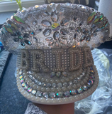 BRIDE EMBELLISHED MILITARY HAT