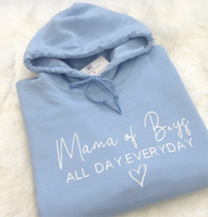 MAMA OF BOYS HOODIE (PERSONALISED)